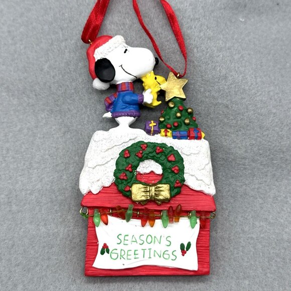 Kurt Adler Peanuts Snoopy Woodstock Ornament Musical Christmas Works Tree Wreath - Picture 4 of 5